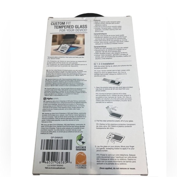 NEWl SAMSUNG GALAXY Quikcell A20 premium tempered glass screen phone protector - Picture 4 of 6